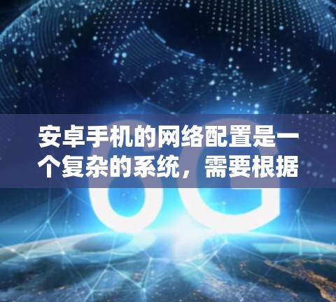安卓手机的网络配置是一个复杂的系统，需要根据设备的具体情况来设置。以下是一个常见的安卓手机网络配置方案，涵盖常见功能和配置