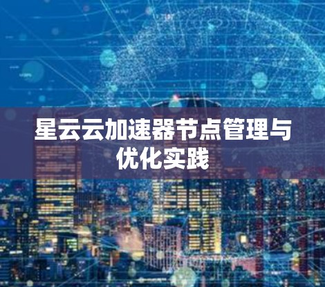 星云云加速器节点管理与优化实践 星云云加速器节点管理与优化实践